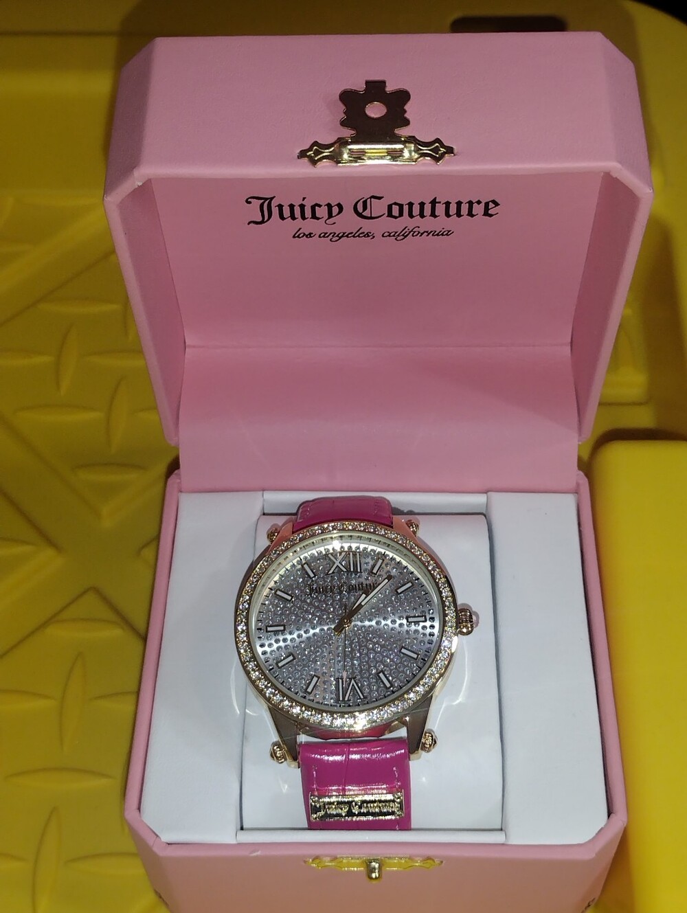 JUICY COUTURE WATCH RHINESTONES JUICY COUTURE HOT PINK WATCH NEW.. - Picture 3 of 8